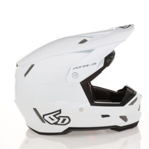 6D ATR-3 Solid Helmet FIM, Gloss White