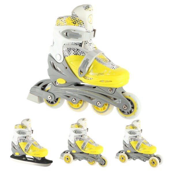 4in1 (rull)uisud NILS EXTREME NH18331, kollased, (35-38 cm) - Image 2