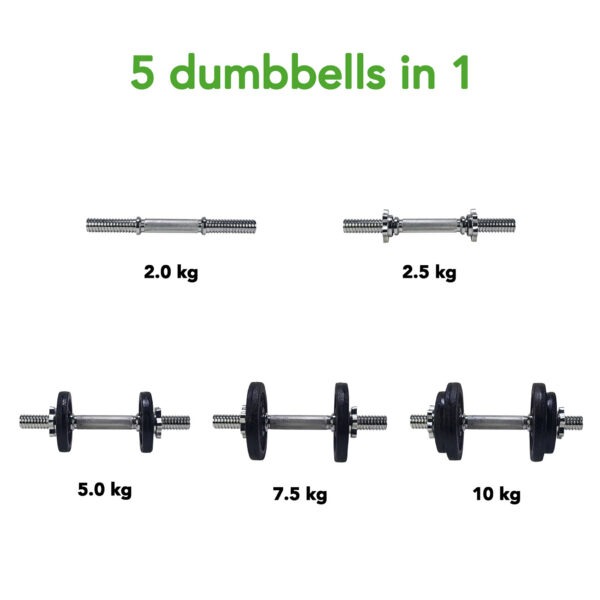 Hantel TUNTURI Dumbbellset 10kg, 1 bar - Image 7