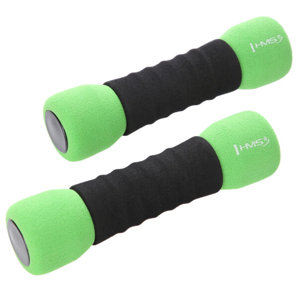 Hantlid HMS CM07 Soft Dumbbells 2 x 1,5 kg, rohelised - Image 2