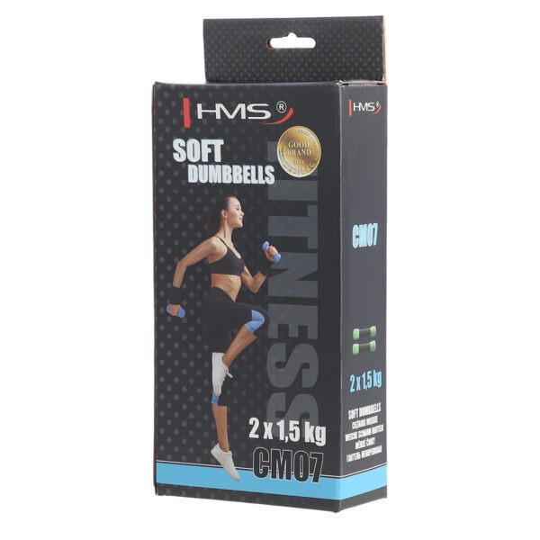 Hantlid HMS CM07 Soft Dumbbells 2 x 1,5 kg, rohelised - Image 4