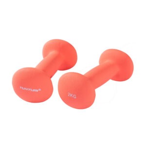 Hantlid TUNTURI Neopreen Dumbbells 2kg, punased