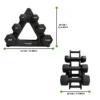 Hantlid TUNTURI Neopreen Dumbbellset, 3 paari + hoidik - Image 3
