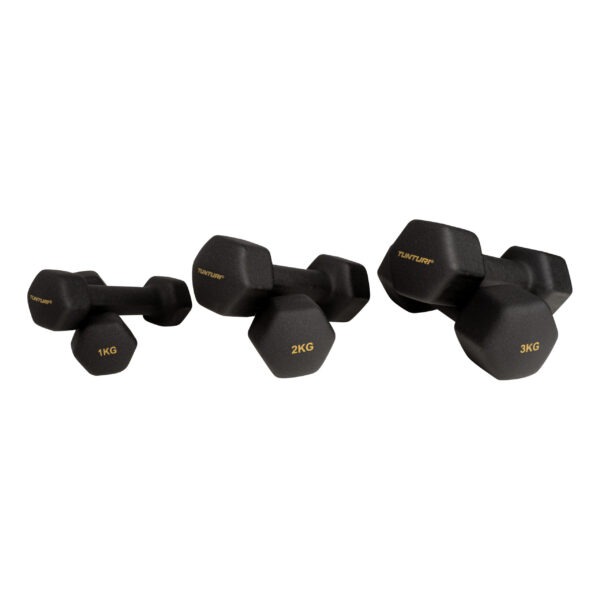 Hantlite komplekt koos alusega Tunturi Centuri Neopreen Dumbellset 3Prs+Stand - Image 6