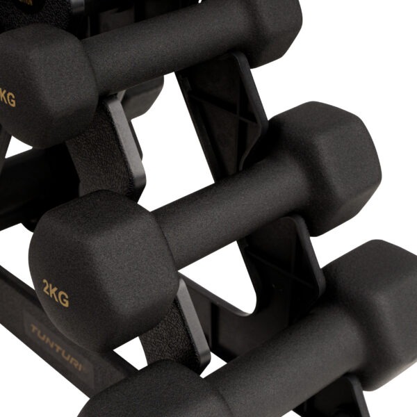 Hantlite komplekt koos alusega Tunturi Centuri Neopreen Dumbellset 3Prs+Stand - Image 7