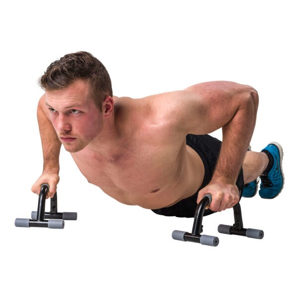 Kätekõverdustoed TUNTURI Push Up Bars, must-hall - Image 2