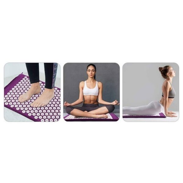 Punktimassaaži matt MM-002 Acupressure Mat, roosa - Image 2