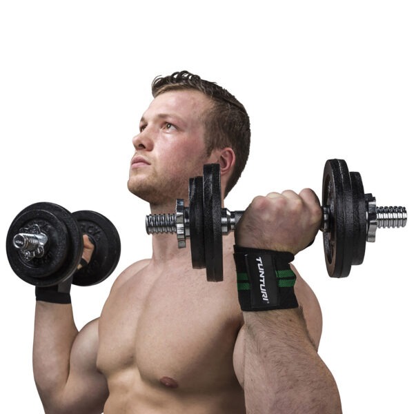 Randmerihmad TUNTURI Wrist Wraps, rohelised - Image 2