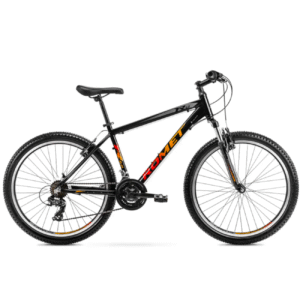 Jalgratas ROMET Rambler R6.0, 26" must-oranž-punane (L)