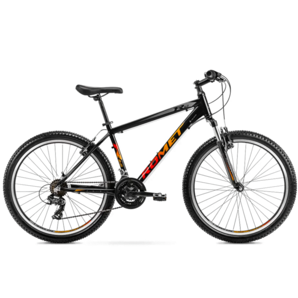Jalgratas ROMET Rambler R6.0, 26" must-oranž-punane (L)