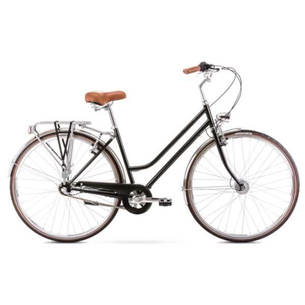 Linnaratas ROMET Vintage Classic D, must (L)