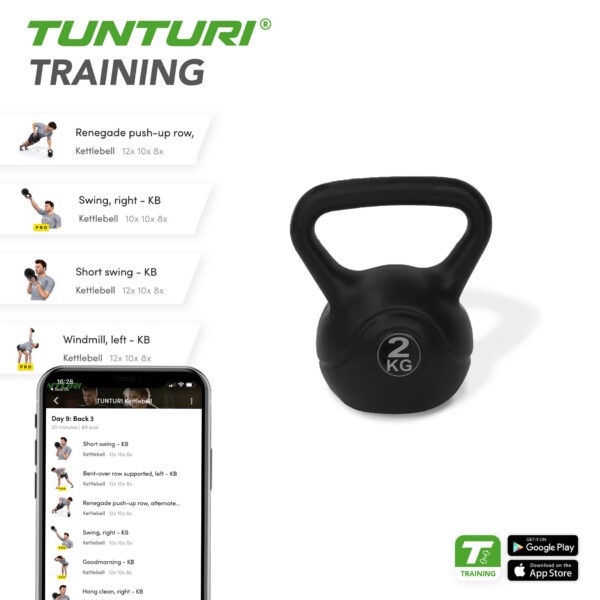 Sangpomm TUNTURI PE Kettlebell 2kg - Image 4
