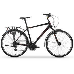 Meeste jalgratas TABOU Kinetic 2.0 PLUS, 28" must-oranž (L)