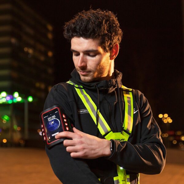 Telefonihoidja käe ümber TUNTURI LED Telephone Sport Armband, punane - Image 4