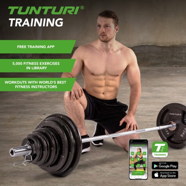 Tõstekangikomplekt TUNTURI 140kg Tri-Grip Barbell Set - Image 5