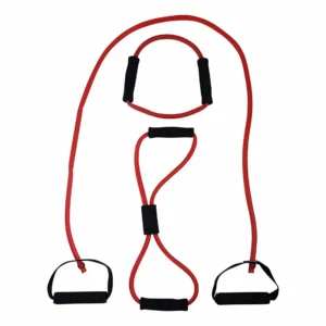 Võimlemiskomplekt TUNTURI Tubing set with grip, heavy, punane