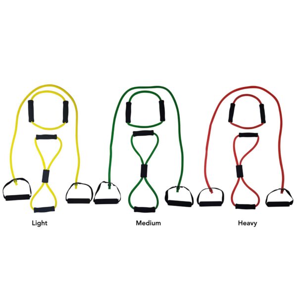 Võimlemiskomplekt TUNTURI Tubing set with grip, medium, roheline - Image 5