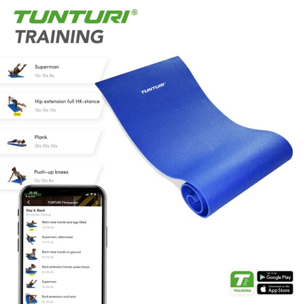 Võimlemismatt TUNTURI Fitnessmat XPE, sinine - Image 3