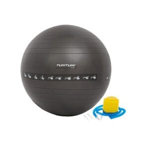 Võimlemispall TUNTURI Gymball 65cm anti-burst, must