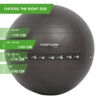 Võimlemispall TUNTURI Gymball 65cm anti-burst, must - Image 3