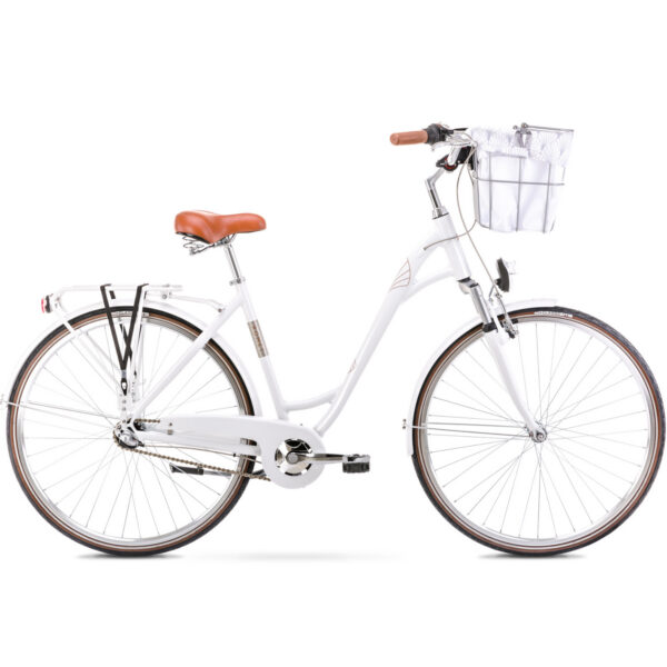 Jalgratas ROMET Art Deco Eco, 28" esikorviga, valge (L)
