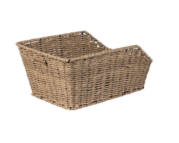 Jalgratta pakiraamikorv Basil Cento Rattan Look, helepruun