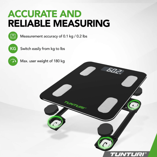 Kaal TUNTURI SC30 Smart Scale with App, must - Image 3