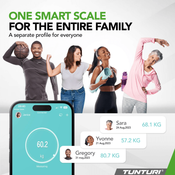 Kaal TUNTURI SC30 Smart Scale with App, must - Image 6