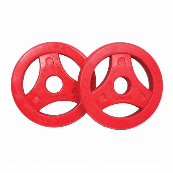 Raskuskettad TUNTURI Aerobic Plates 1,25 kg, punane
