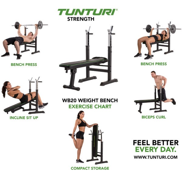 Treeningpink Tunturi WB20 Basic Weight Bench - Image 4