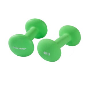 Hantlid TUNTURI Neopreen Dumbbells 4kg, rohelised
