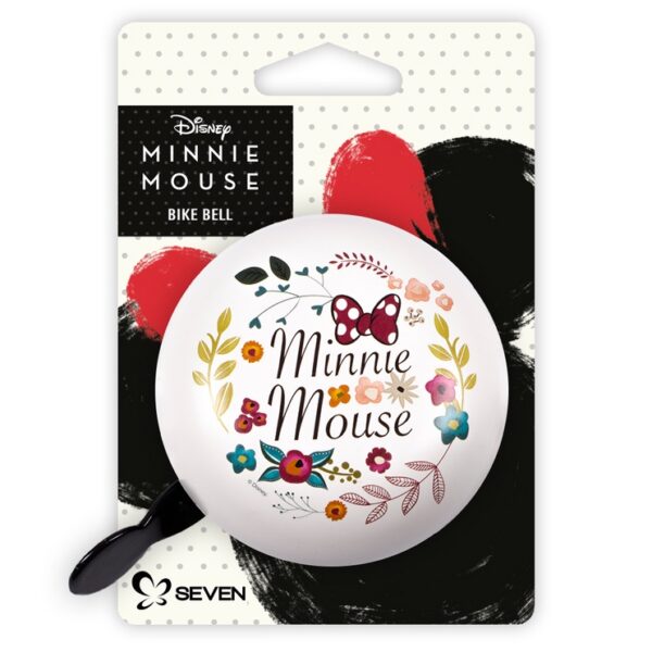 Jalgrattakell Minnie Flowers Retro, valge lilleline - Image 2