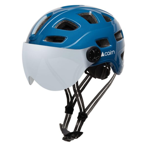 Kiiver CAIRN QUARTS Visor LED USB Shiny Pacific, sinine (elektrijalgrattale) (L)