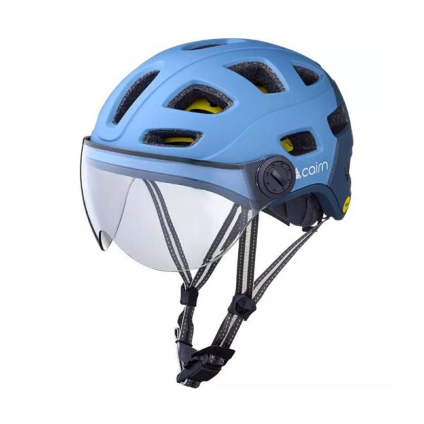 Kiiver CAIRN QUARTZ MIPS Transparent Visor LED USB Matte Denim Night Sky (elektrijalgrattale) (M)