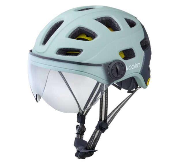 Kiiver CAIRN QUARTZ MIPS Transparent Visor LED USB Matte Eucalyptus Grey (elektrijalgrattale) (L)
