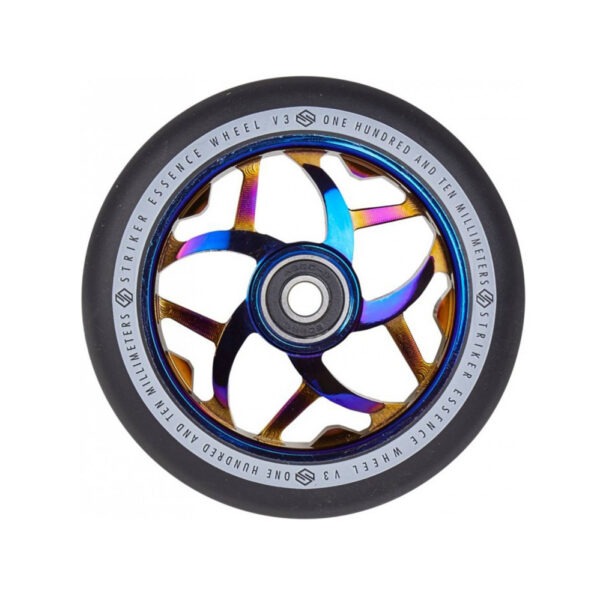 Tõukeratta ratas Striker Essence V3 Black Pro Scooter Wheel Blue Chrome