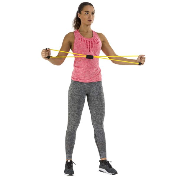 Võimlemiskummide komplekt TUNTURI Tubing Set with Grip, Light, Yellow - Image 2