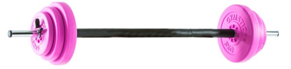 Tõstekangikomplekt GYMSTICK Pump Set 20 kg roosa