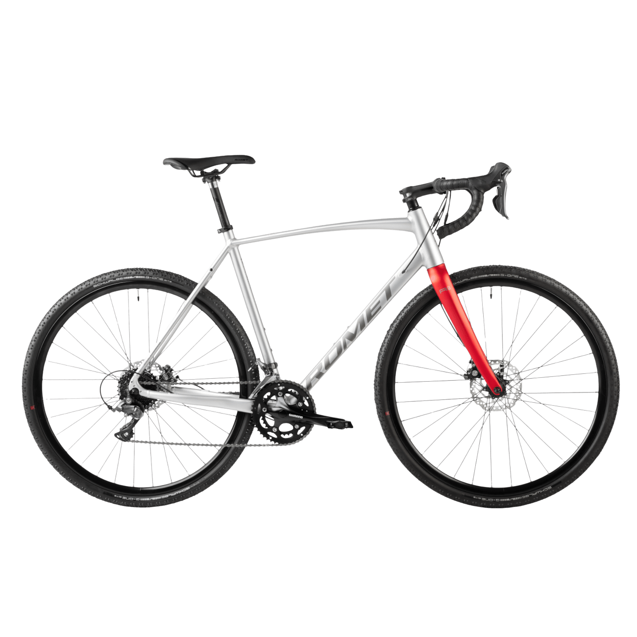 Gravel jalgratas ROMET Aspre 1, hõbe-punane (S)