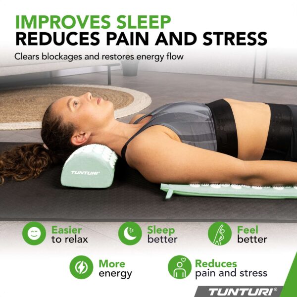 Akupunktuurimatt ja -padi TUNTURI Acupressure Mat And Pillow, Mint - Image 3