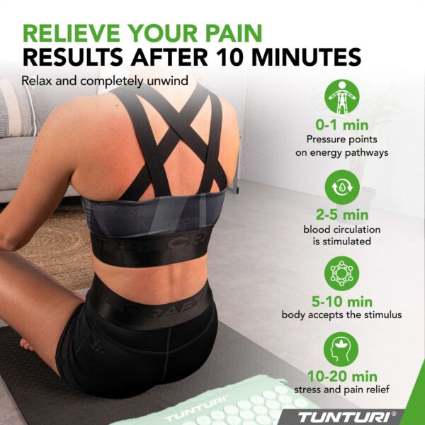 Akupunktuurimatt ja -padi TUNTURI Acupressure Mat And Pillow, Mint - Image 2