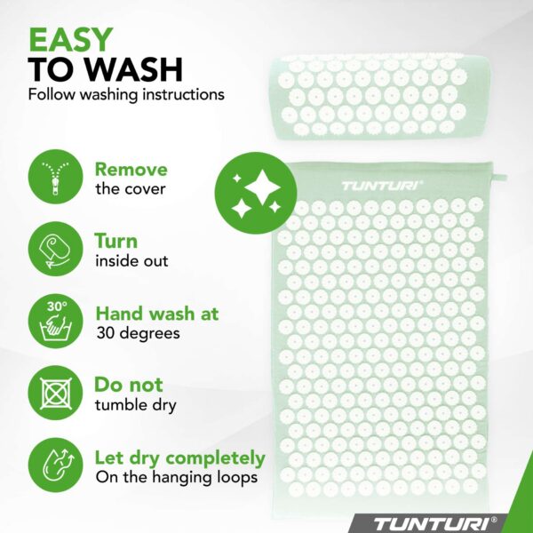 Akupunktuurimatt ja -padi TUNTURI Acupressure Mat And Pillow, Mint - Image 6