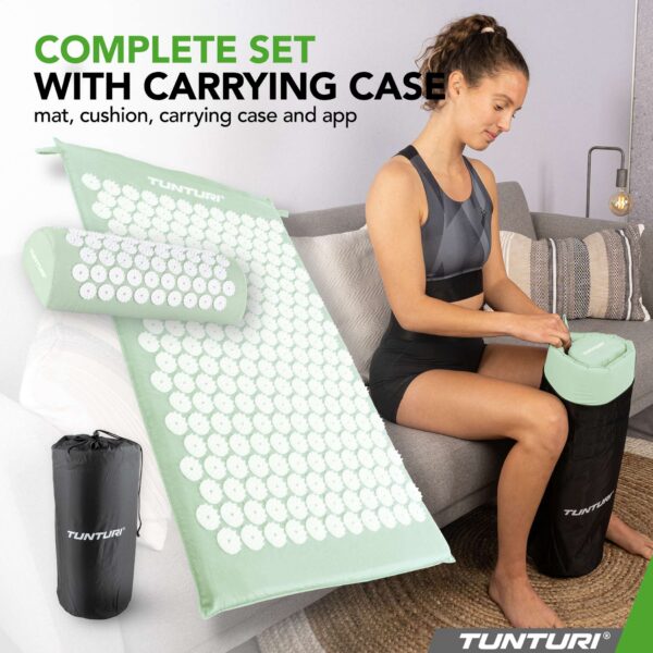 Akupunktuurimatt ja -padi TUNTURI Acupressure Mat And Pillow, Mint - Image 7