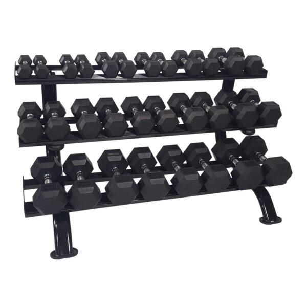 Hantlite ladustamisriiul TUNTURI Dumbbell Rack Prof, 3-korruseline - Image 8