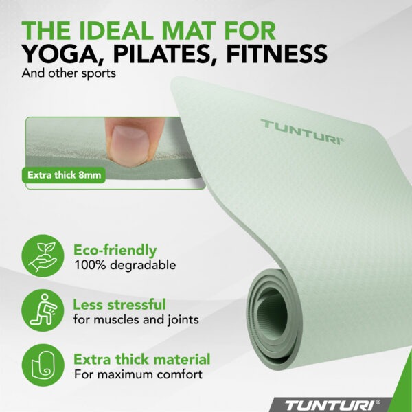 Joogamatt Tunturi Yogamat 8mm, Mint - Image 7