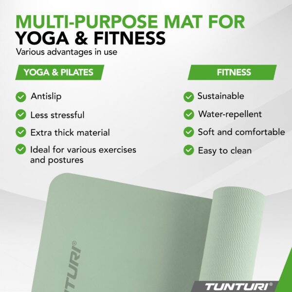 Joogamatt Tunturi Yogamat 8mm, Mint - Image 4