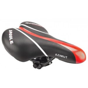 Laste sadul AZIMUT Kids 240x135mm, must-punane