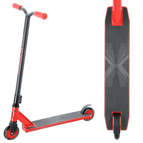 Trikitõukeratas NILS EXTREME HS106 Stunt Scooter, must-punane - Image 2