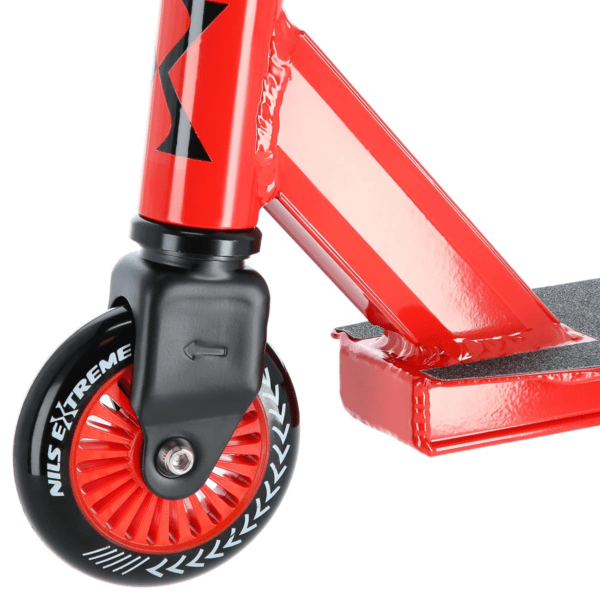 Trikitõukeratas NILS EXTREME HS106 Stunt Scooter, must-punane - Image 4