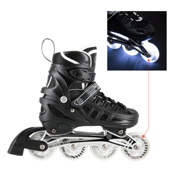 4in1 (rull)uisud NILS EXTREME NH10905 In-line Skates/Hockey Ice Skates, must-valge, M (35-38) - Image 2